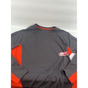 NEW FILA Men's Performance Flux Athletic Pullover Active Top Gray/Orange XXL NWT
